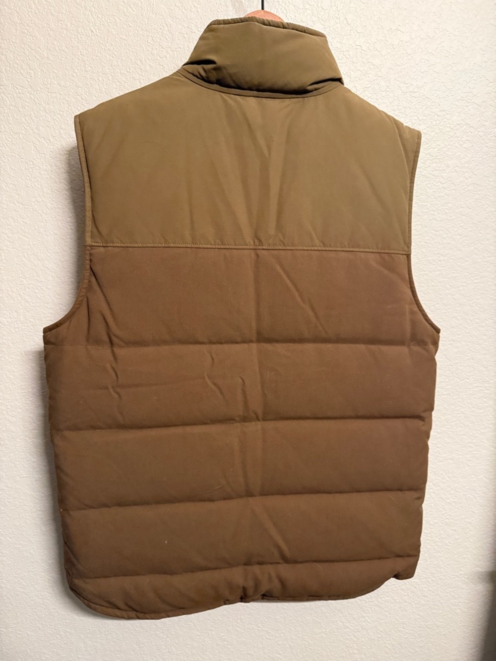Patagonia Reversible Bivy Down Vest Men’s Medium Brown Canvas Camo Zip Puffer - Picture 2 of 5